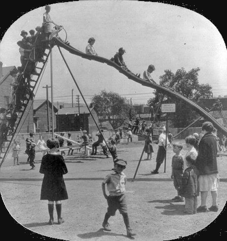 Tall Crowded Slide